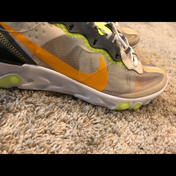 NEW NIKE REACT ELEMENT 87 OREWOOD BROWN VOLT SZ9.5 - Picture 7 of 8